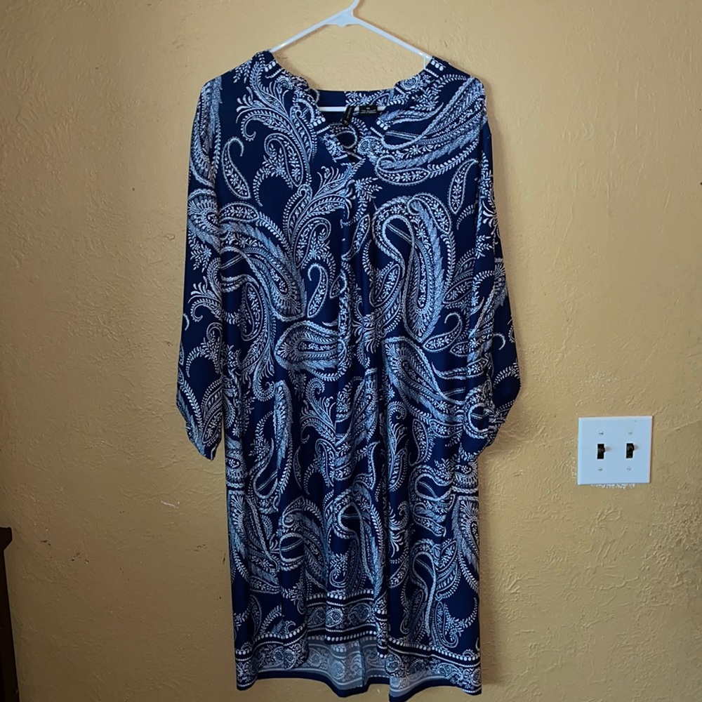 Blue paisley dress
